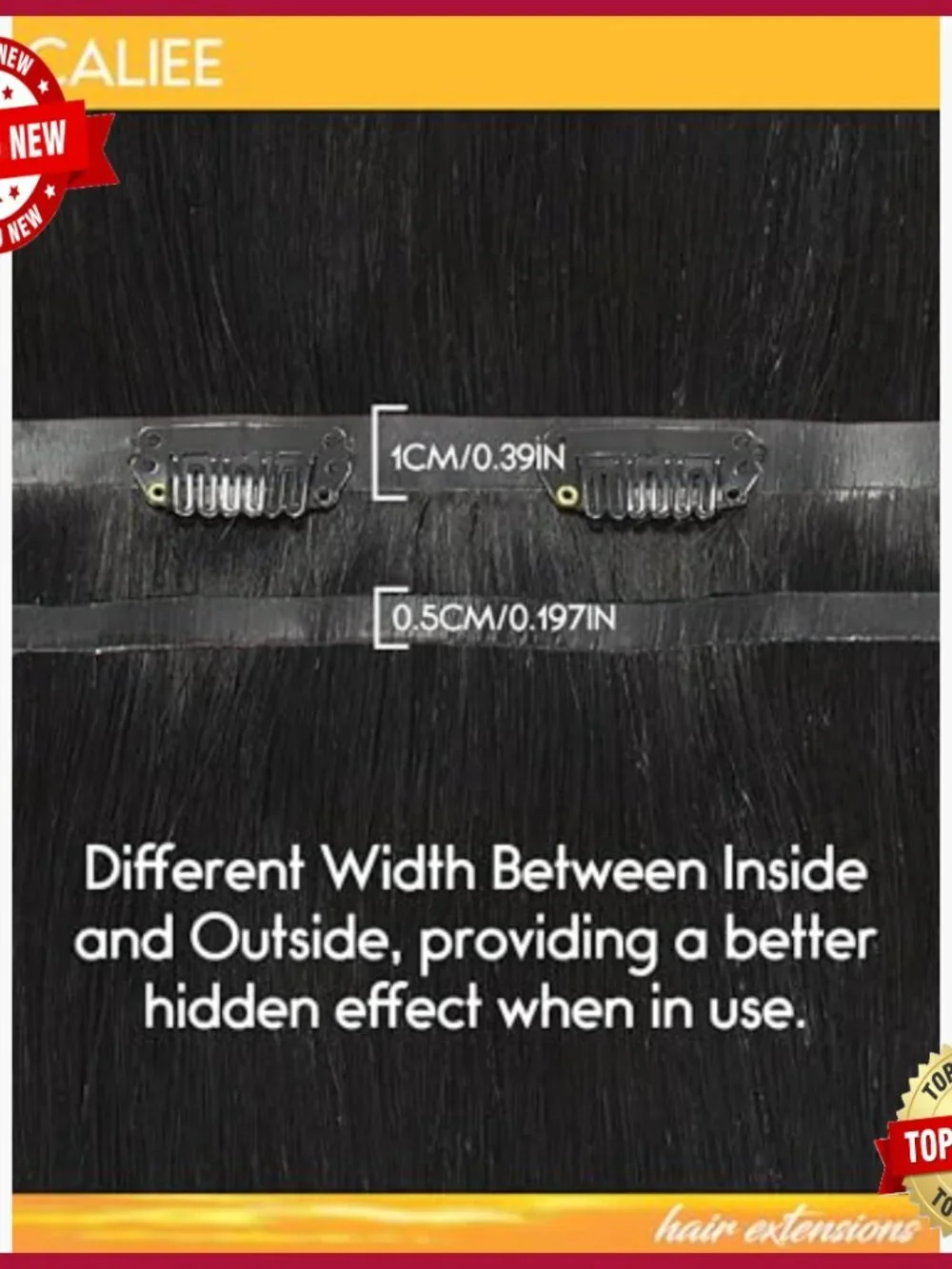 22 Inch Straight Human Hair Clip-In Extensions, 8 Piece Set, Ultra Thin Weft